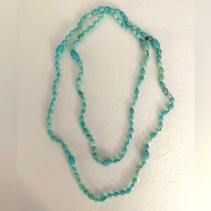 SAJEN Blue Stone Beaded Necklace 925 Silver Tag